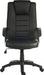 Teknik Leader Executive Bonded Leather faced chair in Black with a nylon base and matching armrests - image 7