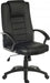 Teknik Leader Executive Bonded Leather faced chair in Black with a nylon base and matching armrests
