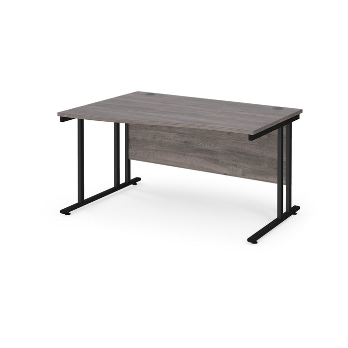 Maestro 25 left hand wave desk with cantilever leg frame