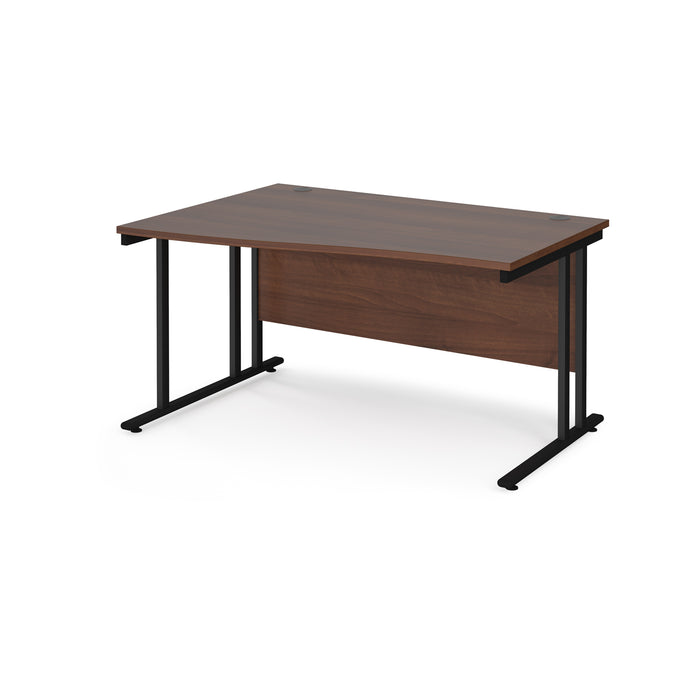 Maestro 25 left hand wave desk with cantilever leg frame