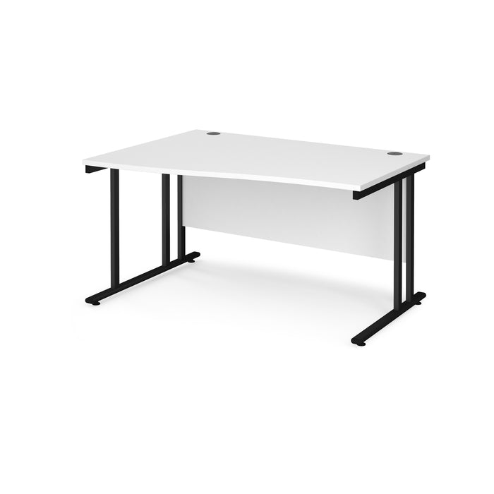 Maestro 25 left hand wave desk with cantilever leg frame