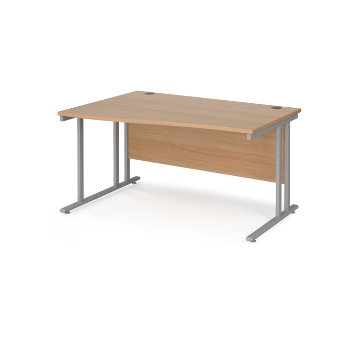 Maestro 25 left hand wave desk with cantilever leg frame