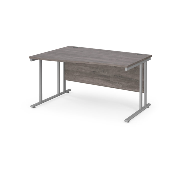 Maestro 25 left hand wave desk with cantilever leg frame