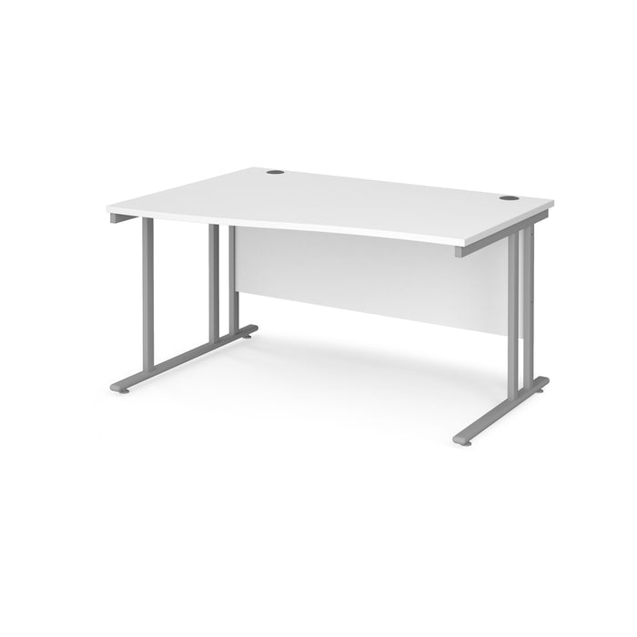 Maestro 25 left hand wave desk with cantilever leg frame