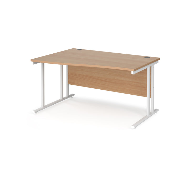 Maestro 25 left hand wave desk with cantilever leg frame