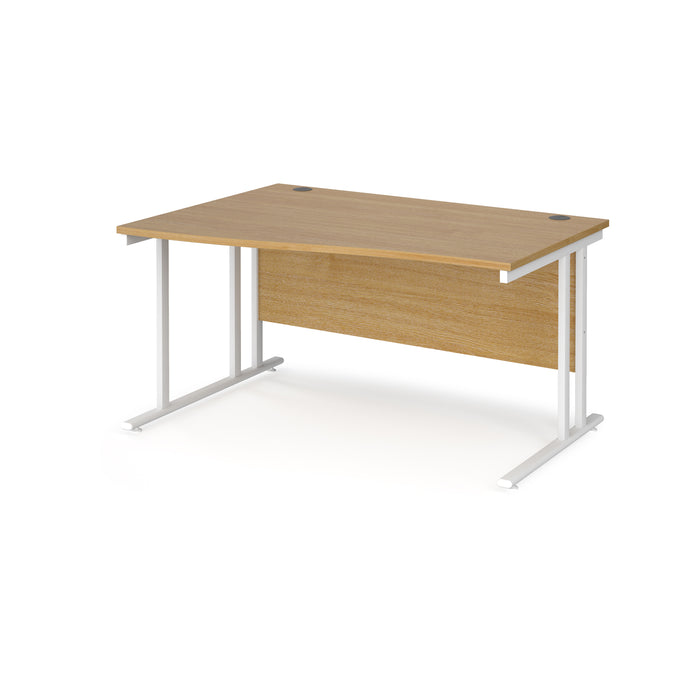 Maestro 25 left hand wave desk with cantilever leg frame