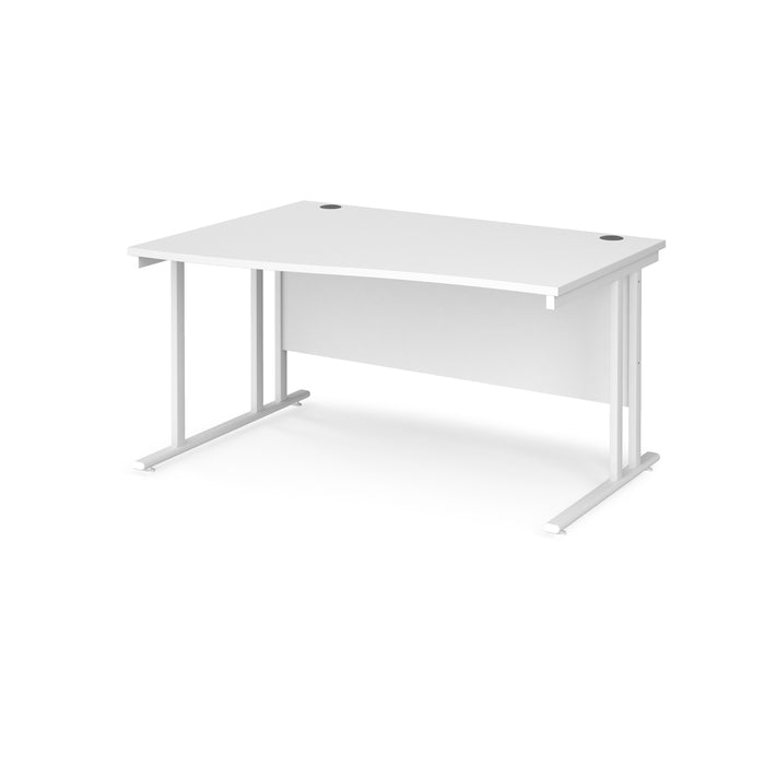 Maestro 25 left hand wave desk with cantilever leg frame