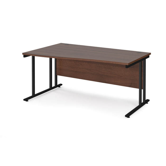 Maestro 25 left hand wave desk with cantilever leg frame