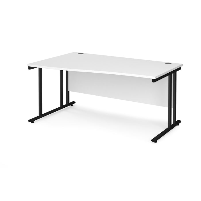 Maestro 25 left hand wave desk with cantilever leg frame