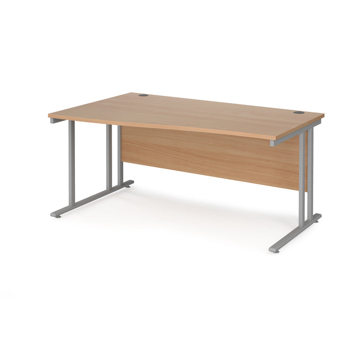 Maestro 25 left hand wave desk with cantilever leg frame