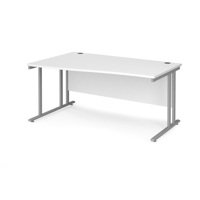 Maestro 25 left hand wave desk with cantilever leg frame