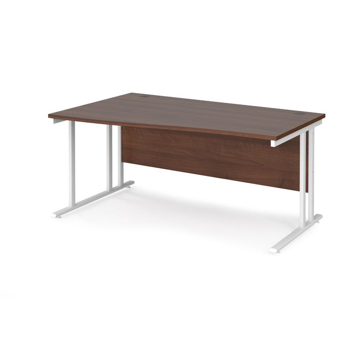 Maestro 25 left hand wave desk with cantilever leg frame