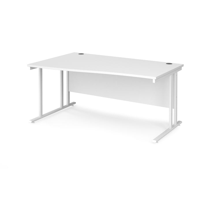 Maestro 25 left hand wave desk with cantilever leg frame