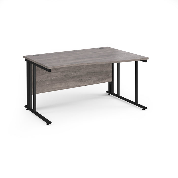 Maestro 25 right hand wave desk with cable managed leg frame