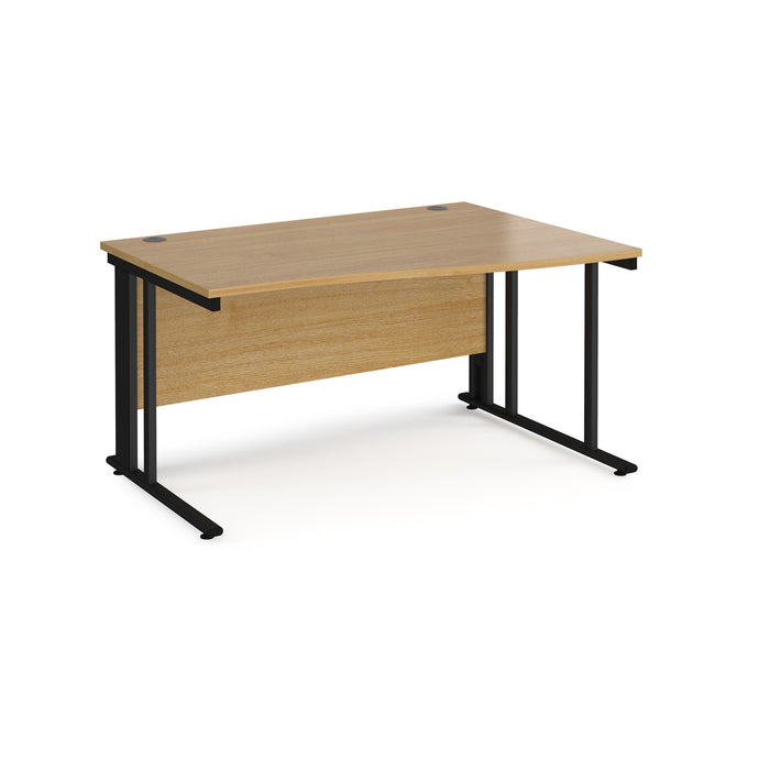 Maestro 25 right hand wave desk with cable managed leg frame