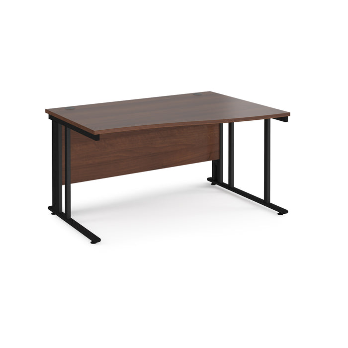 Maestro 25 right hand wave desk with cable managed leg frame