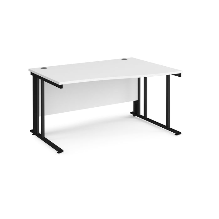 Maestro 25 right hand wave desk with cable managed leg frame