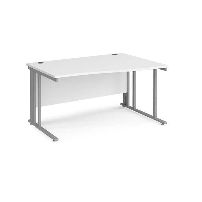 Maestro 25 right hand wave desk with cable managed leg frame