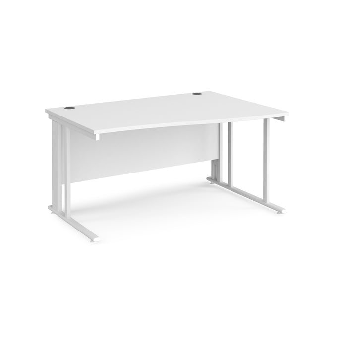 Maestro 25 right hand wave desk with cable managed leg frame