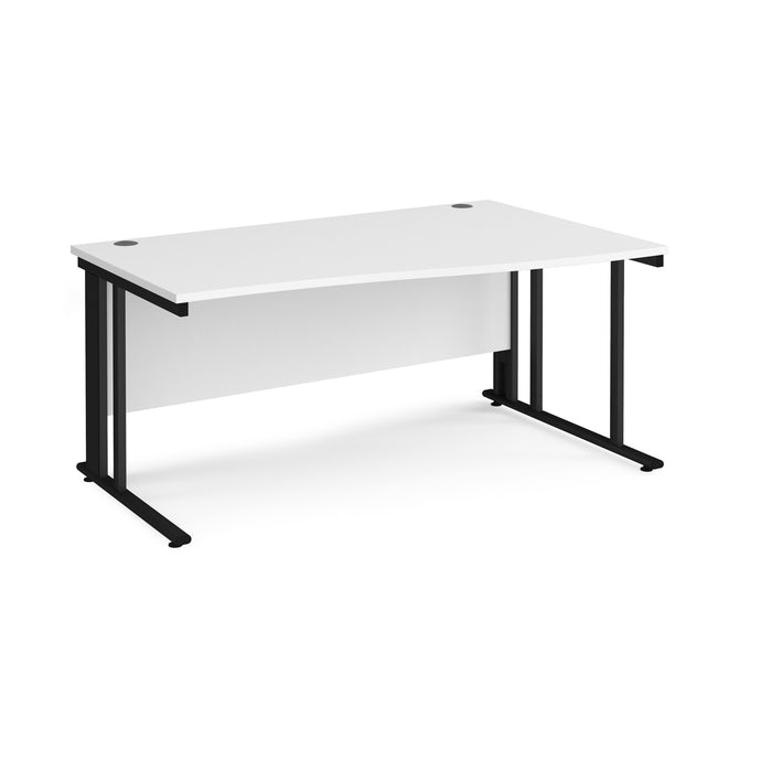 Maestro 25 right hand wave desk with cable managed leg frame