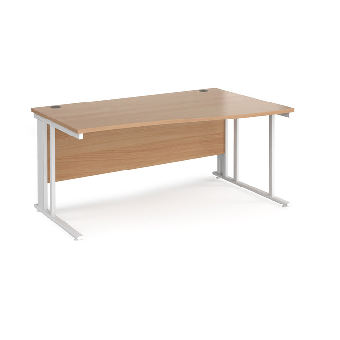 Maestro 25 right hand wave desk with cable managed leg frame