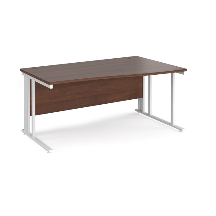 Maestro 25 right hand wave desk with cable managed leg frame