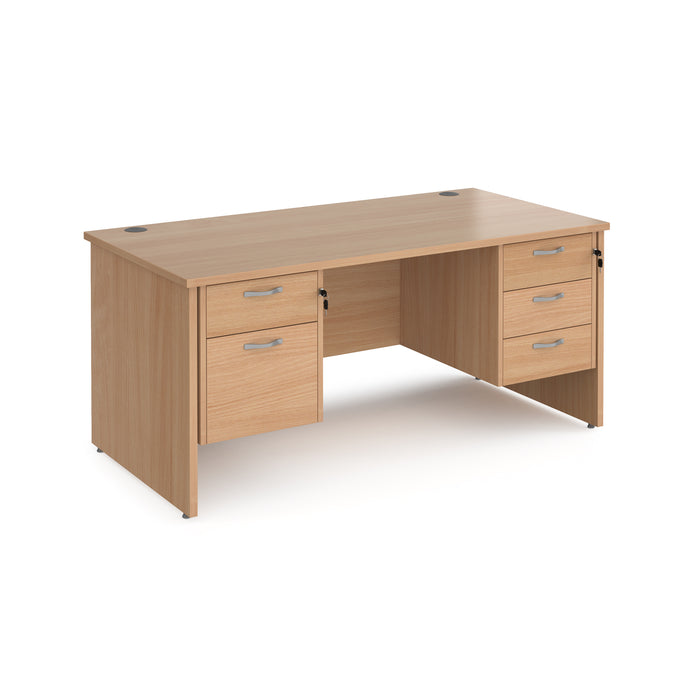 Maestro 25 panel end leg 800mm desk with two & three drawer pedestals