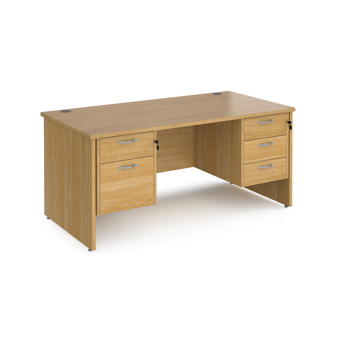 Maestro 25 panel end leg 800mm desk with two & three drawer pedestals