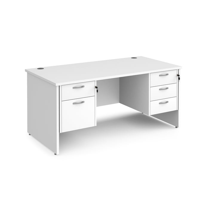 Maestro 25 panel end leg 800mm desk with two & three drawer pedestals