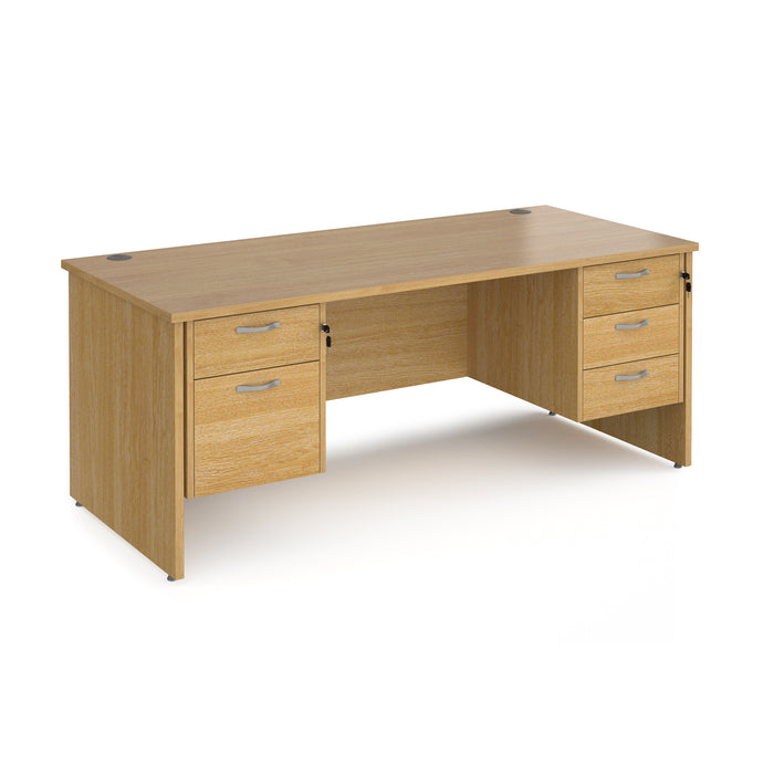 Maestro 25 panel end leg 800mm desk with two & three drawer pedestals