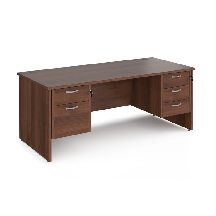 Maestro 25 panel end leg 800mm desk with two & three drawer pedestals