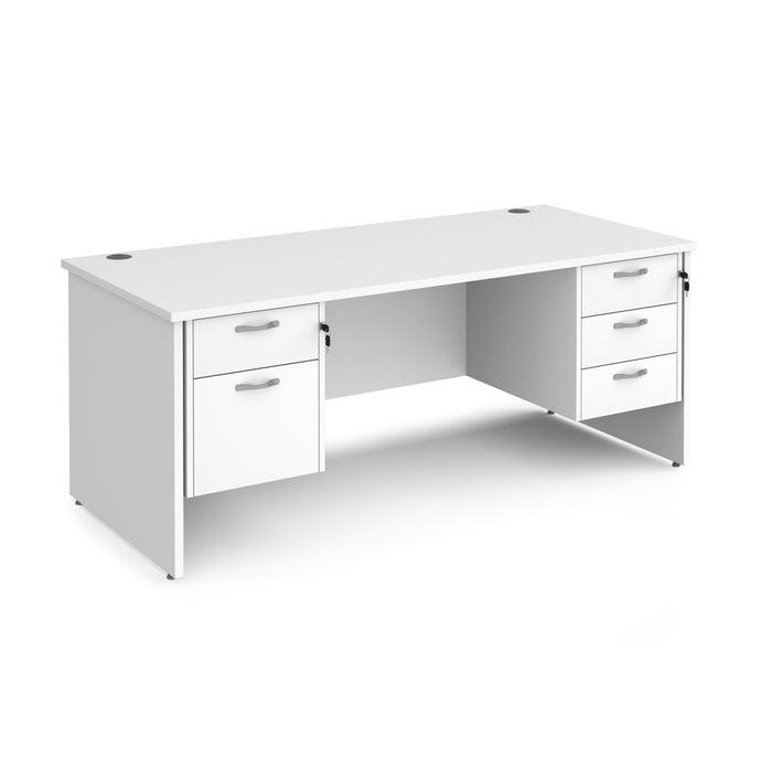 Maestro 25 - Panel End Leg 800mm Desk with Two & Three Drawer Pedestals.