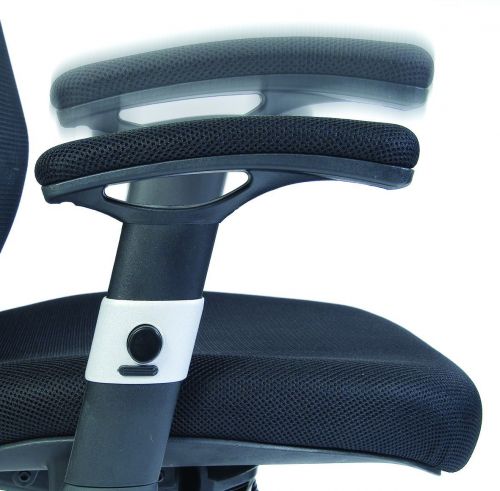 Teknik Cobham Black Executive Chair Breathable Mesh Backrest Matching Height Adjustable Padded Armrests - image 2