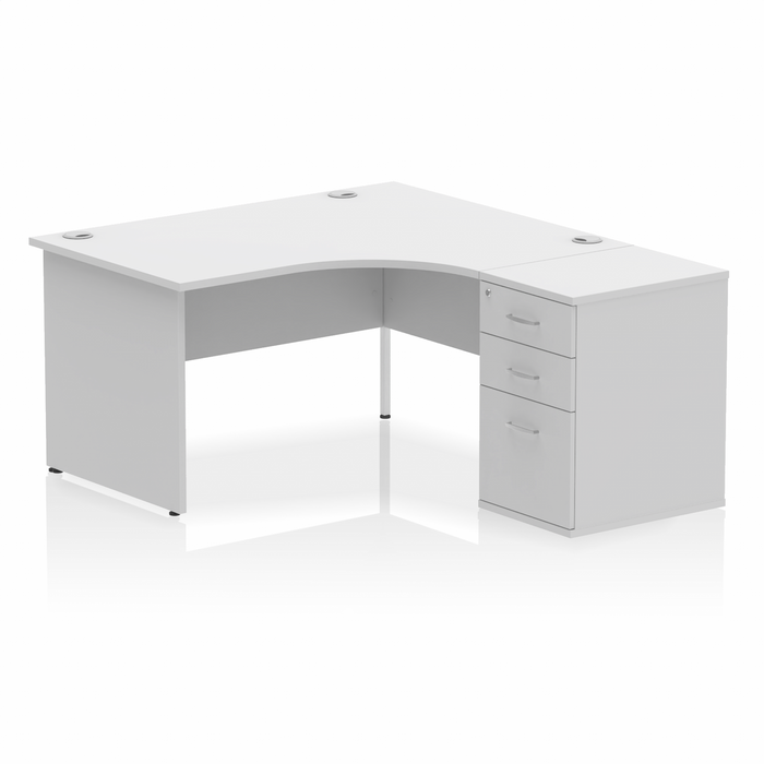 OE - Impulse Panel End Crescent Desk Workstation