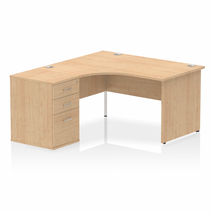OE - Impulse Panel End Crescent Desk Workstation