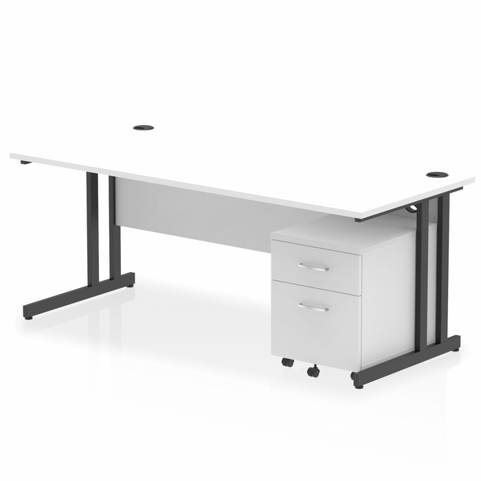 Impulse 1800mm Cantilever Straight Desk With Mobile Pedestal