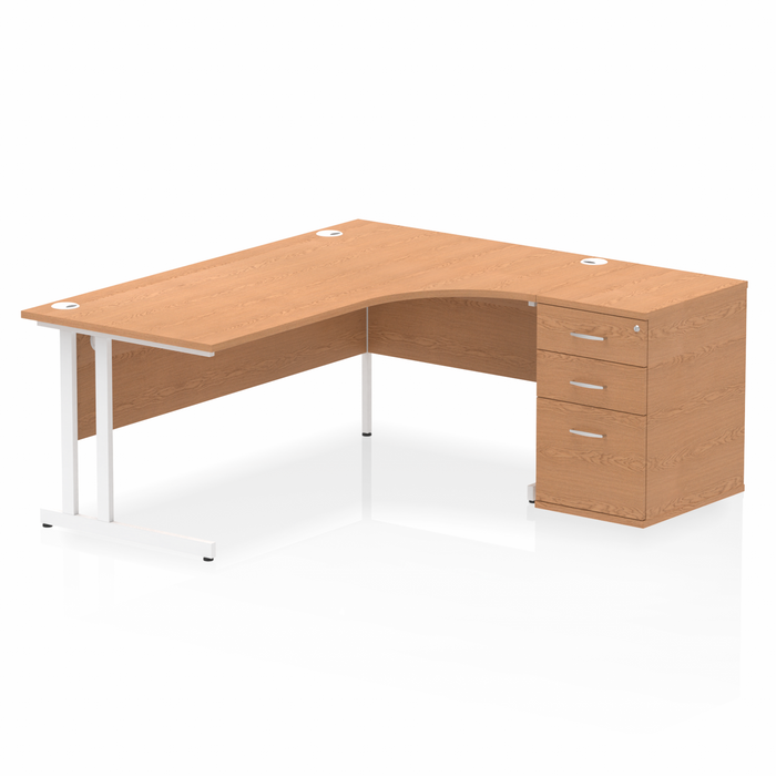 OE - Impulse 1800mm Cantilever Right Crescent Desk Workstation