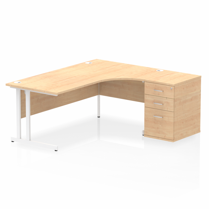 OE - Impulse 1800mm Cantilever Right Crescent Desk Workstation