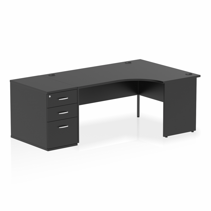 Impulse Panel End Crescent Desk Workstation