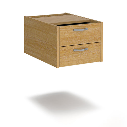 Maestro 25 - Shallow 2 Drawer Fixed Pedestal for 600mm Deep Desks.