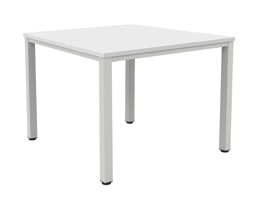 Fraction Infinity Meeting Table 160 X 160 White Silver Legs