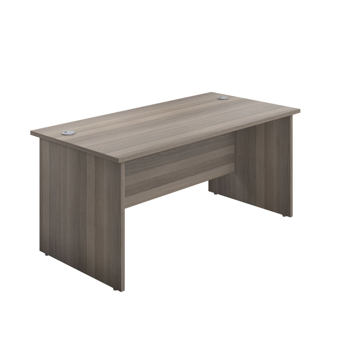 Panel Rectangular Desk 1200 X 800 Grey Oak 2 Drawer Pedestal