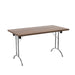 One Union Rectangular Folding Table 1400 X 700 Silver Dark Walnut