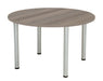 One Fraction Plus Circular Meeting Table 1200 Grey Oak 