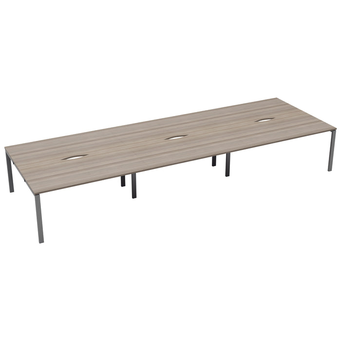 Cb 6 Person Bench With Cut Out 1400 X 800 Dark Walnut Silver