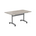 One Tilting Table With Silver Legs 1400 X 700 Dark Walnut 