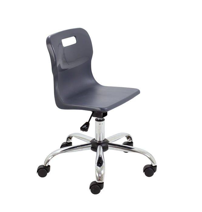 Titan Swivel Junior Chair Charcoal Castors 