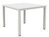 Fraction Infinity Meeting Table 140 X 140 White Silver Legs