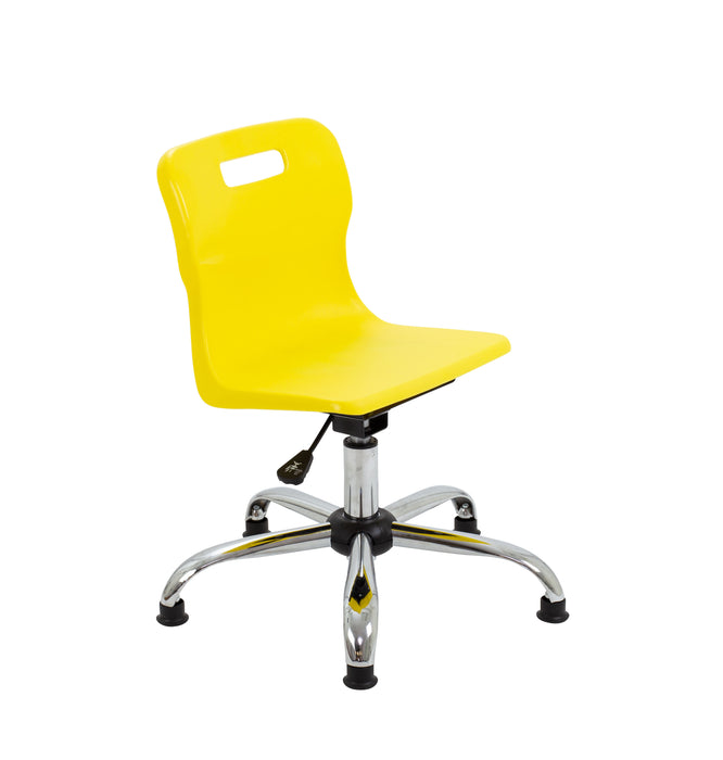 Titan Swivel Junior Chair Yellow Glides 