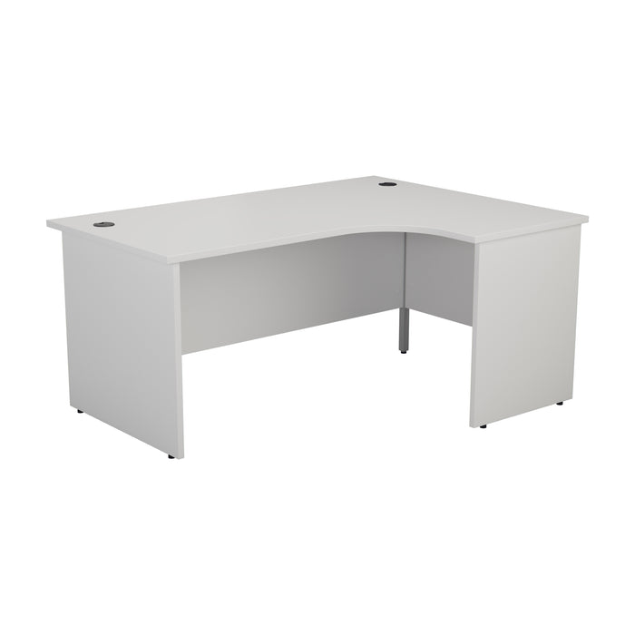 Panel Right Hand Radial Desk 1600 X 1200 White No Pedestal